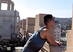 [GVC 229] Asian Guy Tugging Dick Outdoor