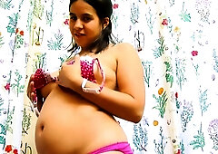 Amateur striptease and Solo masturbation