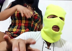 Hookup-addicted neighbor makes me jism inwards her - she's insane in sofa