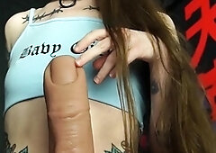 Sexy teen ebony solo toy masturbation