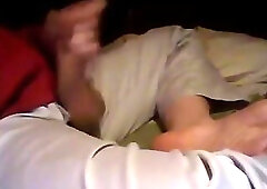 Showing my big downward curved circumcised Jewish Boner