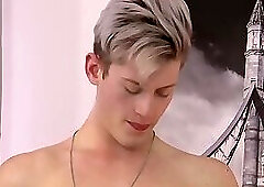 Hot skinny twink Kris Wolf gets passionate and kinky rimming