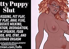 [F4TF] Gorgeous Puppy Bitch - FDOM GIRLFRIEND TRIES PROSTATE MILKING FOR THE 1ST TIME