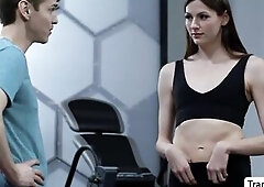 Shy Sage Roux anal screws this excited annoying TS