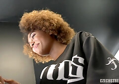 Czech Streets 121 Black seductive hairdresser