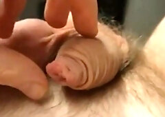 lad playing with his uncut cock - nice long foreskin! 6