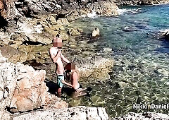 I met a hot blond on the beach with a marvelous booty and we had vehement sex in the lagoon - Nikki n Daniel