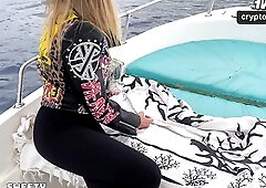 “That babe Enticed The Captain…” – Oral sex At Full Speed, Risky Boat Bang & Cum In Throat