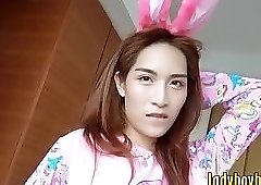 Luscious ladyboy Tyra drilled in her ass