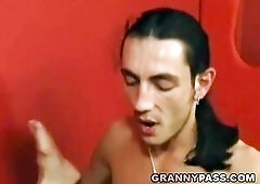 Curly Hungarian older tries youthful german ramrod.