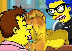 Marge Simpson And Car Toon - Foot Fetish Compilation Animation