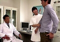 Steamy Threesome with Horny Japanese Nurse Yu Shinohara at Work