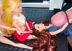 Big load, huge load, cum on barbie