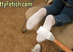 Hard Sock Spanking Foot Fetish