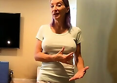 Amateur blond girl with big boobs getting fucked