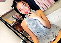 Pink vulva close up of sensual brunette getting kinky