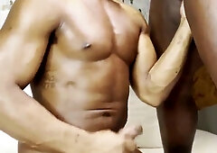 two INSANE ENORMOUS COCK BLACKS PLOW EACH OTHERS BACKSIDES!!!! - UTTER MOVIE IN CRIMSON