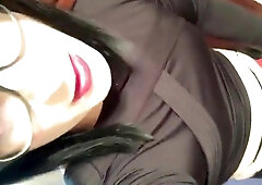 Super-Naughty Crossdresser Plays With Her Spandex Gurl Rod And Shoots A Load