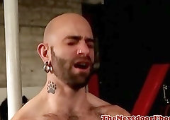 Cocksucking ebony stud gets fucked in ass