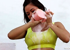 Teens Love Huge Cocks: Riding The Hunky Neighbor Outdoors with Mick Blue