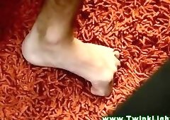 Twink amateur teen couch butt fuck