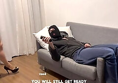 Face farting my cuckold boyfriend before party