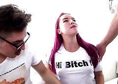 Punk Doxy Kathy Violeta Ravaged Unfathomable By Her Fresh Boyfriends - HER LARGE BOOTY