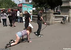 Bound teen made to crawl in public
