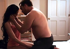 Glamorous brunette doll Jamie Michelle penetrated by a big boner