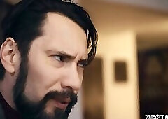 Huge tits curvy ebony MILF realtor railed by horny mature client