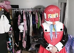 PVC Cosplay Kigurumi Breathplay in homemade hood