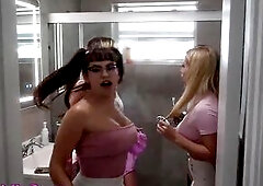 Peeping Tom Gets Reverse Group-fucked By 4 College Sorority Whores