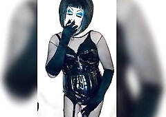 Sissy Doxy Smokes in Enormous Makeup