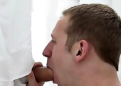Timid youthful gay facialized after lengthy and messy cocksucking