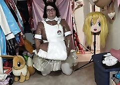 PVC Eevee Cosplay Dildo and Plushie Hump