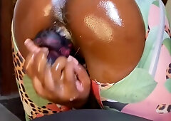 Ripped Yoga Panties Creamiest Pussy Fucked