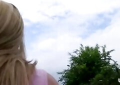 Bulky British Amateur Flashing in Public