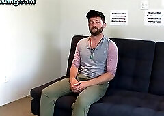 Amateur solo jock toys ass and jerks cock on casting