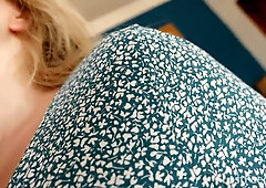 Finnish blonde Ann Joy shares an intimate POV moment with a toy on vacation