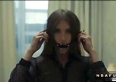 This hot and sexy babes dressed in their seductive lingerie started the show by undressing each other. The hot brunette chick started to undress her g