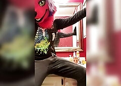 Vixen Pees and Cums in Her Leggings