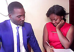 The real porn in orgasms in Africa of Baltasar and the Prime Minister's wife in the Closed Office