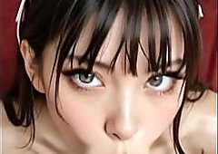 Sexy Oriental oral-job (AI generated)