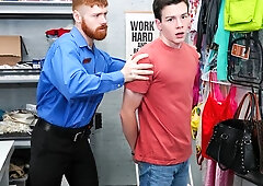 Texas Twink bouncing on Big Red's big boner