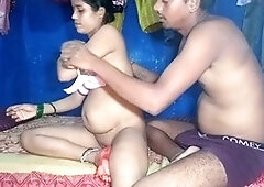 Indian wife Nitu gets intimate with her husband in a hookup bed