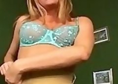 Shemale MILF blows a lucky guy