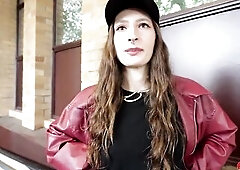 GERMAN SCOUT - Skinny Ukrainian Beauty Mari Moon unintentionally cum in eye at Pick Up Casting Screw in Berlin