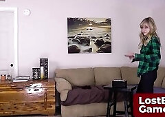 Dylan and Carmen, our wildest allies, dive into a exciting game of Undress Freeze. As the electronic ball bounces, Carmen's losing streak fuels h