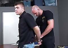 Muscle LP officer anal fucking an angry teen perp