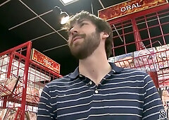 Tricked amateur str8 stud gets secret gay BJ in gloryhole